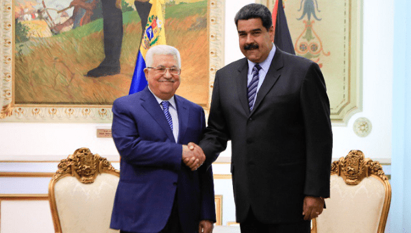 Mahmoud Abbas and Nicolas Maduro